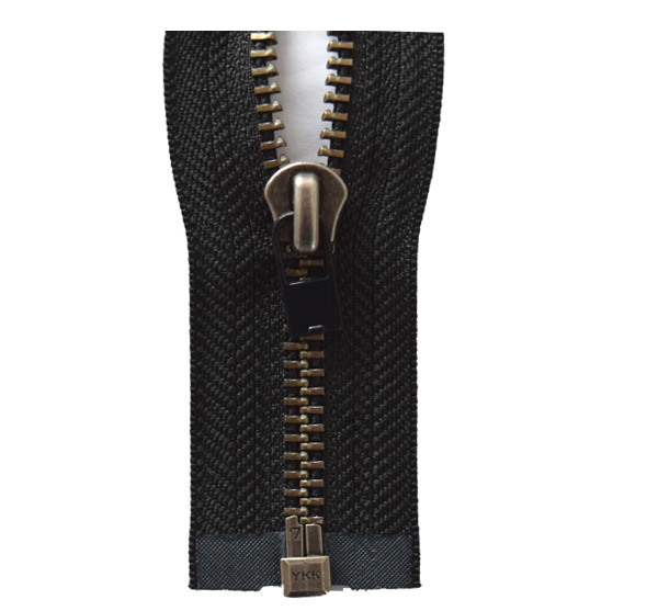 7th silver silver open zipper