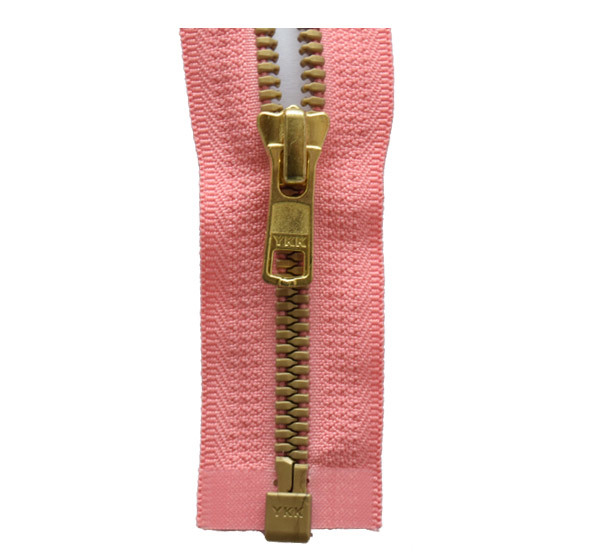 No. 5 Metaluxe Metal Resin Open-tail Zipper, Golden Teeth