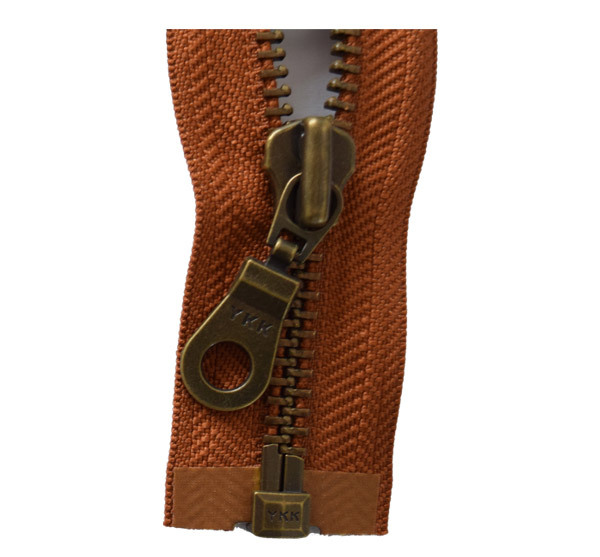 No. 8 green bronze open tail zipper