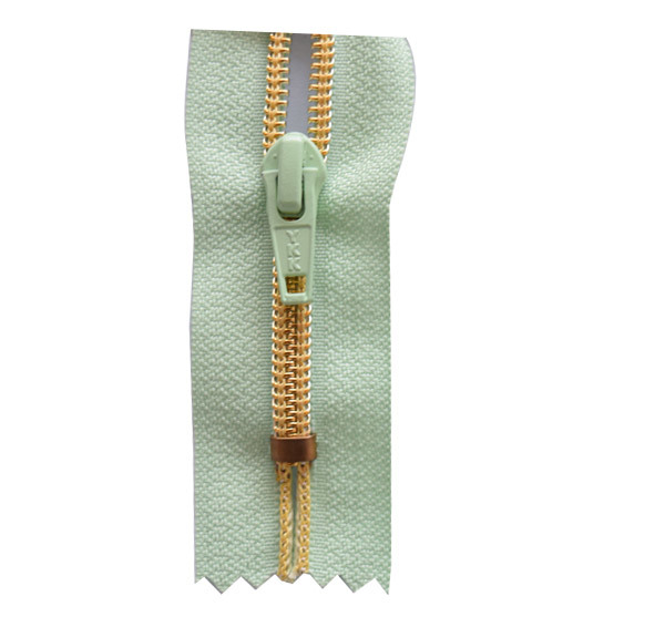 Metallion No. 5 Metallion Metallion Metallion Metallic Nylon Open-tail Zipper with Golden Teeth
