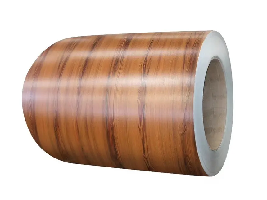 Wood-like color coated aluminum coil