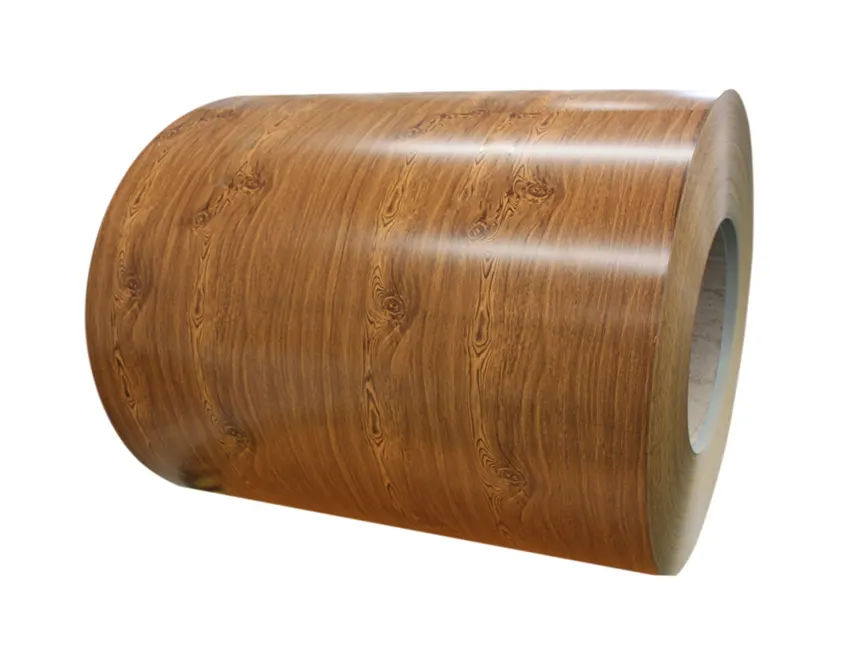 Wood-like color coated aluminum coil