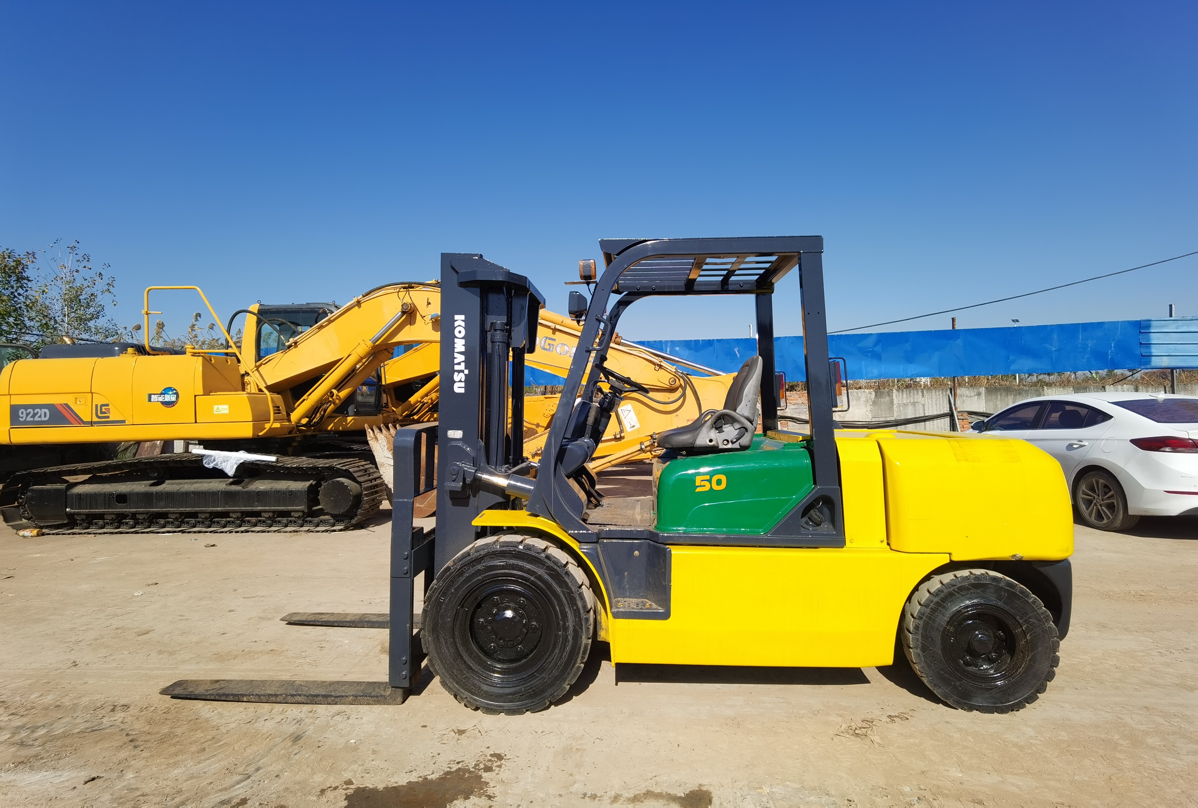 Japan Used Heavy Diesel Forklift Truck 5 Ton Komatsu 50 Forklift for Construction Works