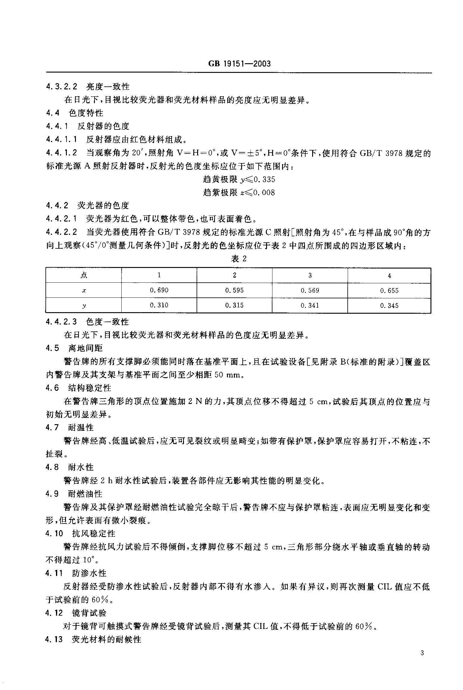 GB19151-2003三角牌