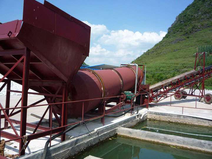 Roller sand washer