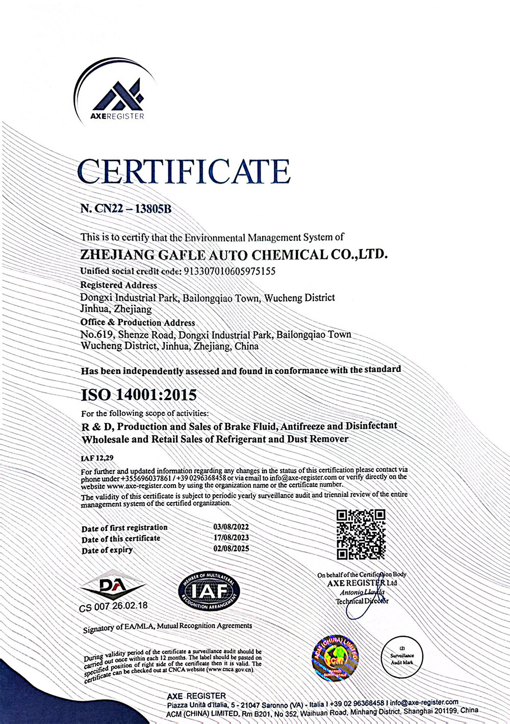 GAFLE-CERTIFICATION-9001