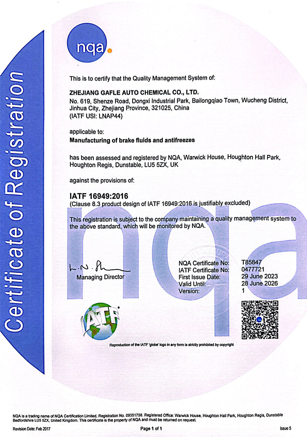 GAFLE-CERTIFICATION-9001