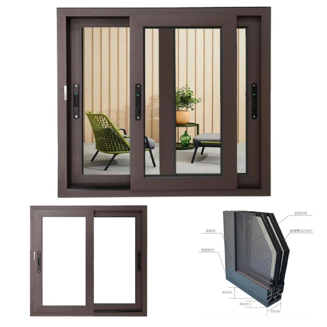 85 Three track silding windows series
