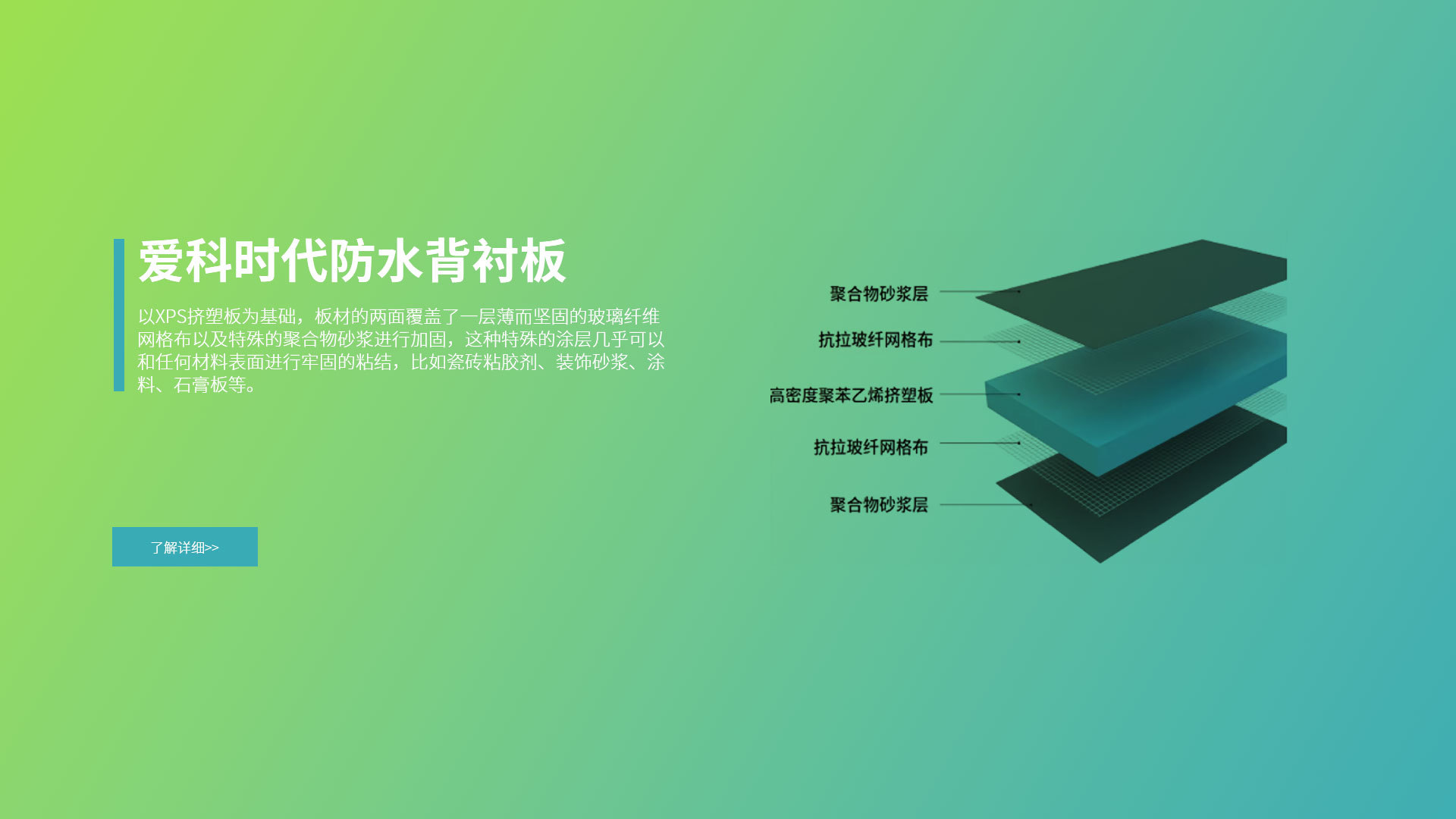 爱科时代防水背衬板