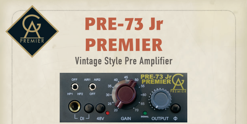 最新發(fā)布GAPremier PRE-73 Jr PREMIER 單通道話筒放大器