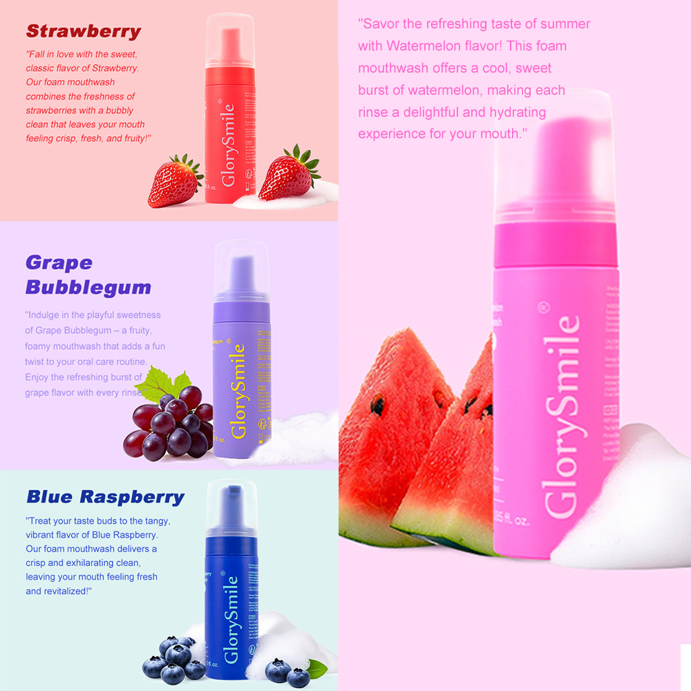 Glorysmile 55ml Fruity Flavor Foaming Mouthwash