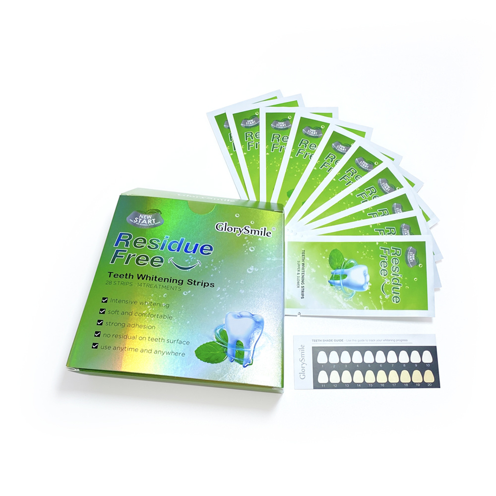 Mint Flavor Residue Free Teeth Whitening Strips