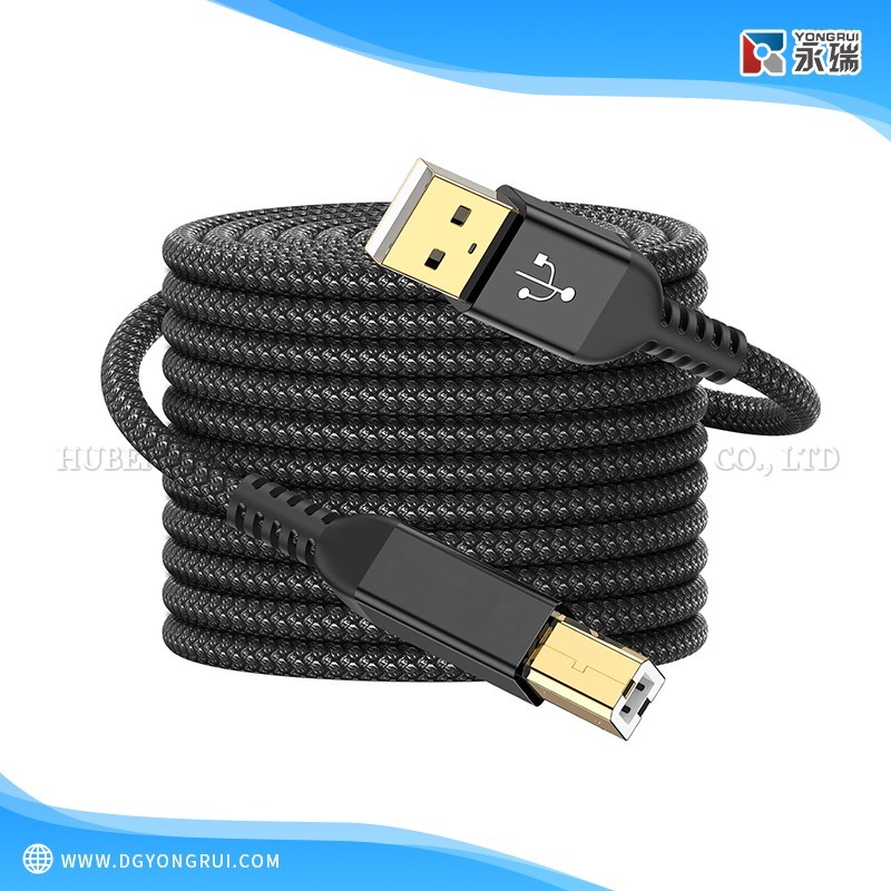 USB A Male to USB B Male Printer Cable