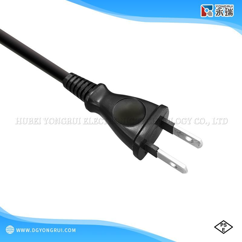 PSE Standard Japanese AC Power Cord 2 Wire Plug