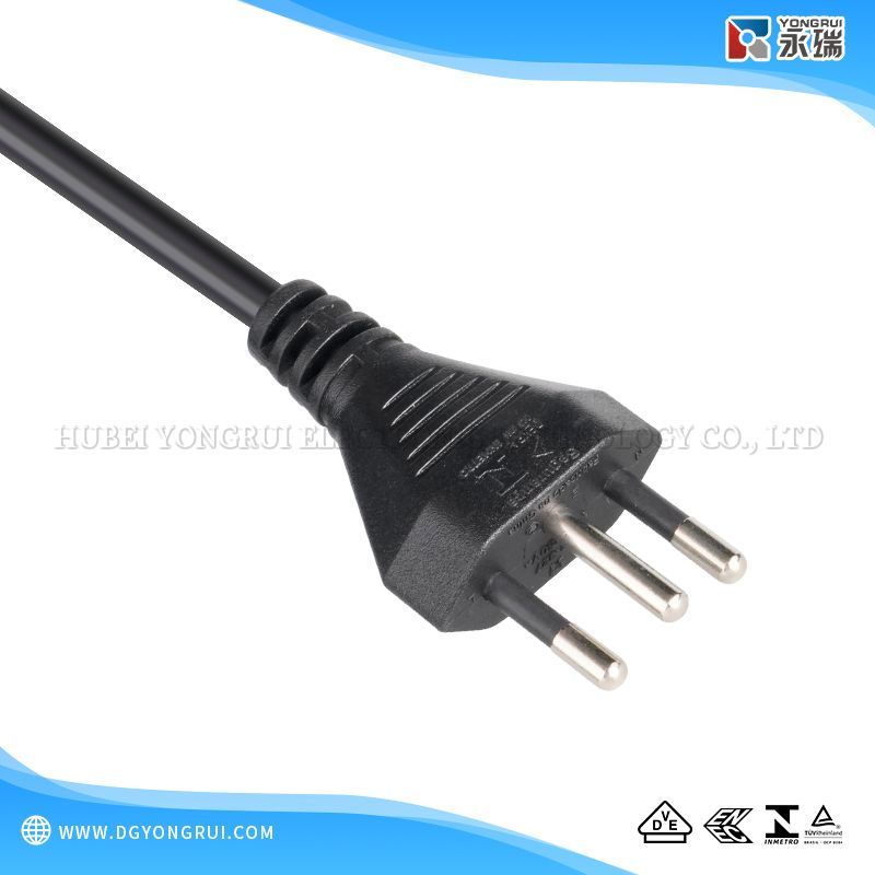 Brazilian INMETRO Standard Type N 10A Power Cord Plug