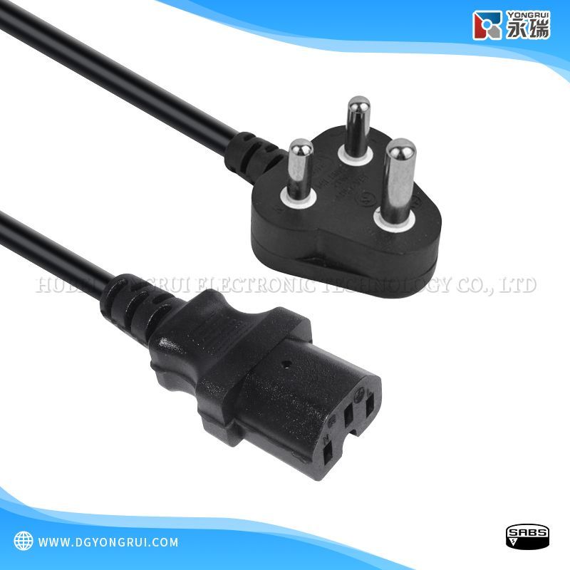 South African SABS Standard 16A Type M Plug with C15 Power Cord