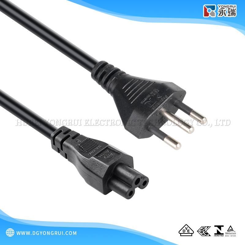Brazil IEC 60320 C5  Notepad Adapter Clover Type Cloverleaf AC Power Cord