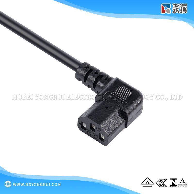 Brazilian INMETRO Standard Angled C13 Power Cord Connector