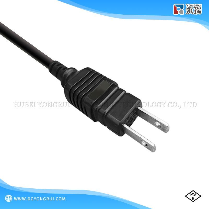 PSE Standard Japanese AC Power Cord 2 Wire Plug