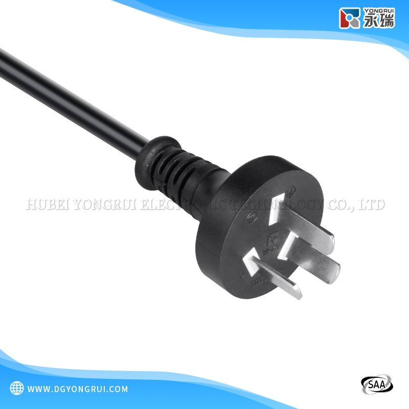Australian SAA Standard Three-Prong Power Cord Plug