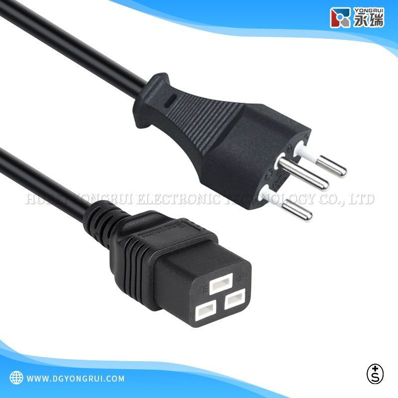 Swiss SEV Standard Type J Plug to C19 Power Cord