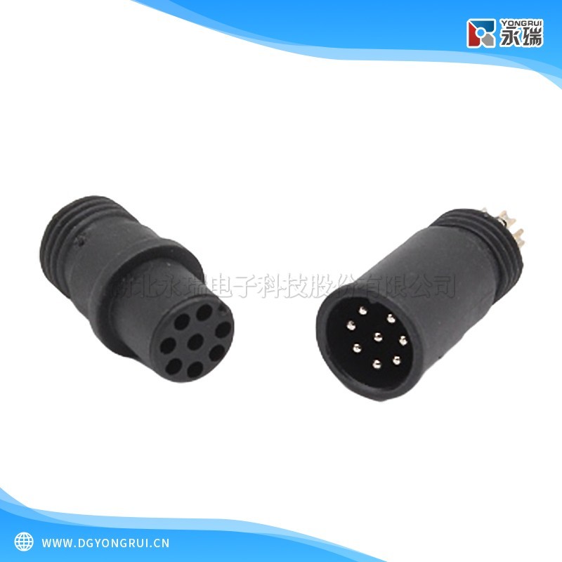 YR-M12-8P公母插头
