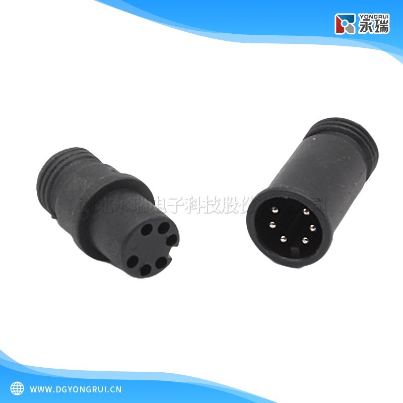 YR-M12-6P 公母插头