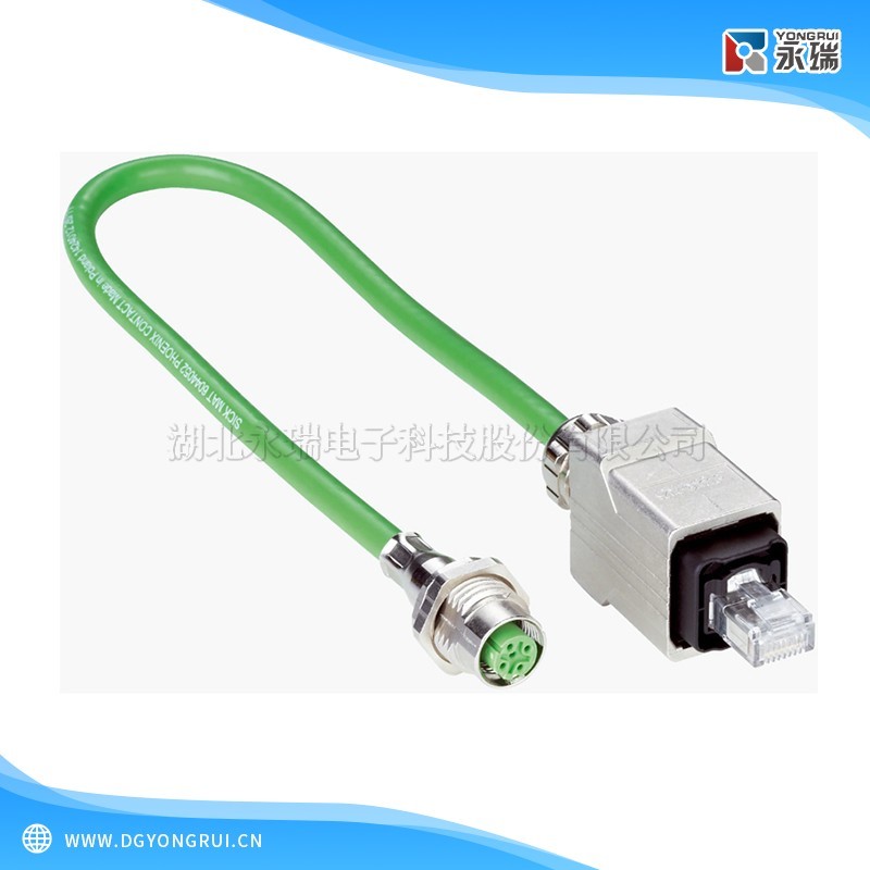 RJ45转M12 以太网工业级转接线
