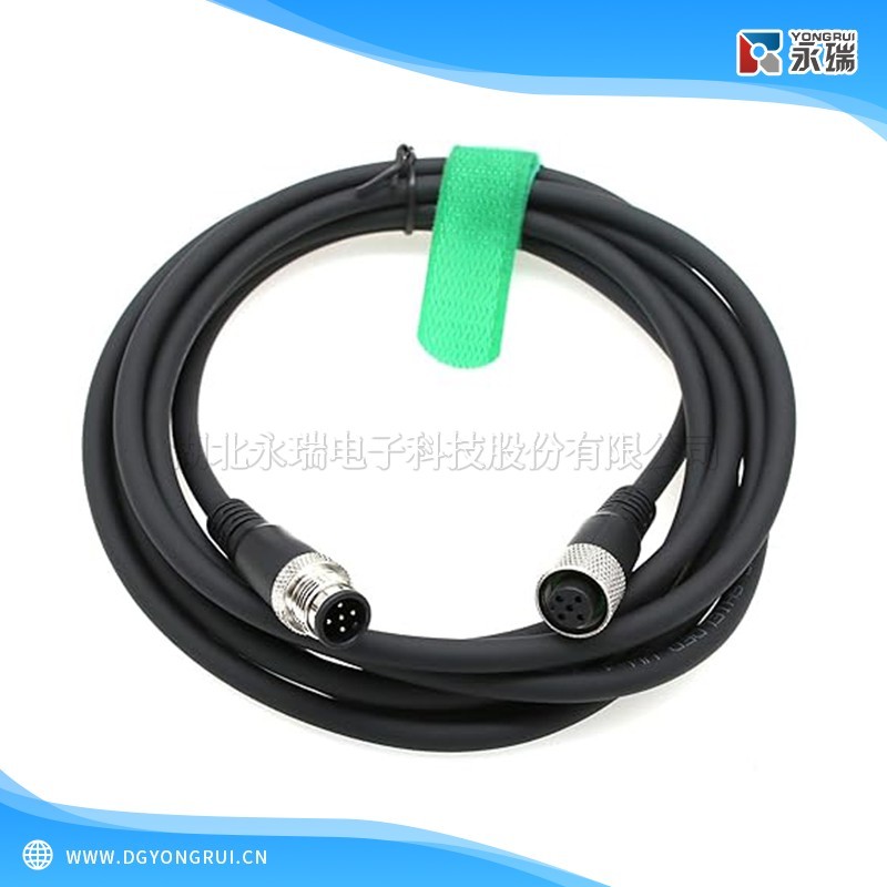 M12 A 编码 5 针公对母执行器传感器信号线