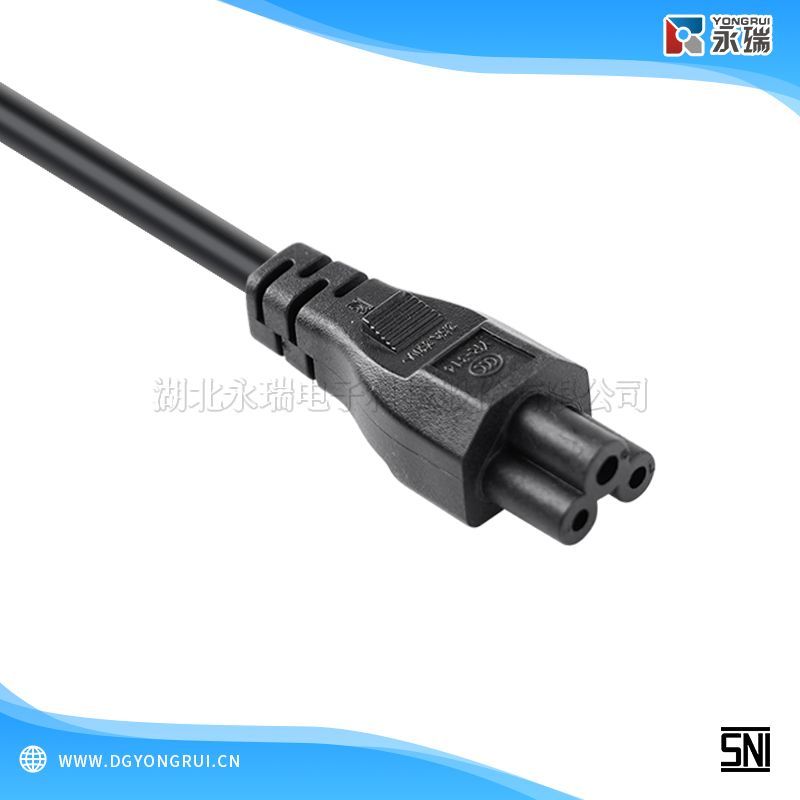 印尼 SNI认证 梅花尾(C5) 电源线连接器