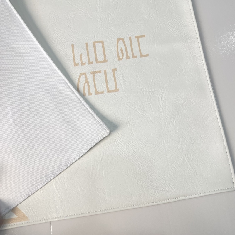 Leather Fabric Challah Bread Cover Lemon