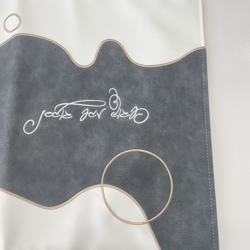 Embroidery Leather Shabbat Challah Cover Rosh Hachana Embroidery Leather Shabbat Challah Cover Rosh Hachana