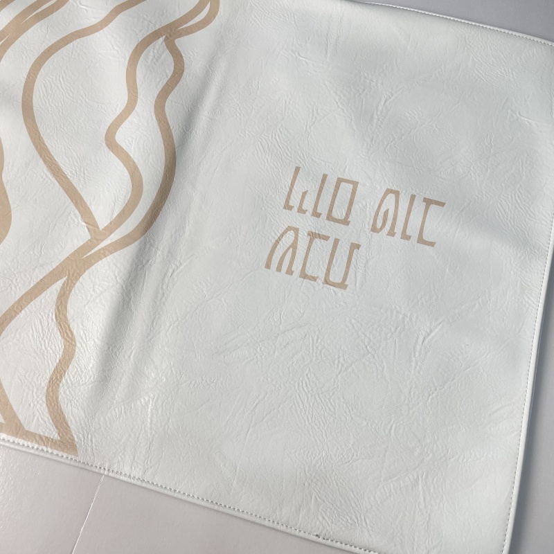 Leather Fabric Challah Bread Cover Lemon