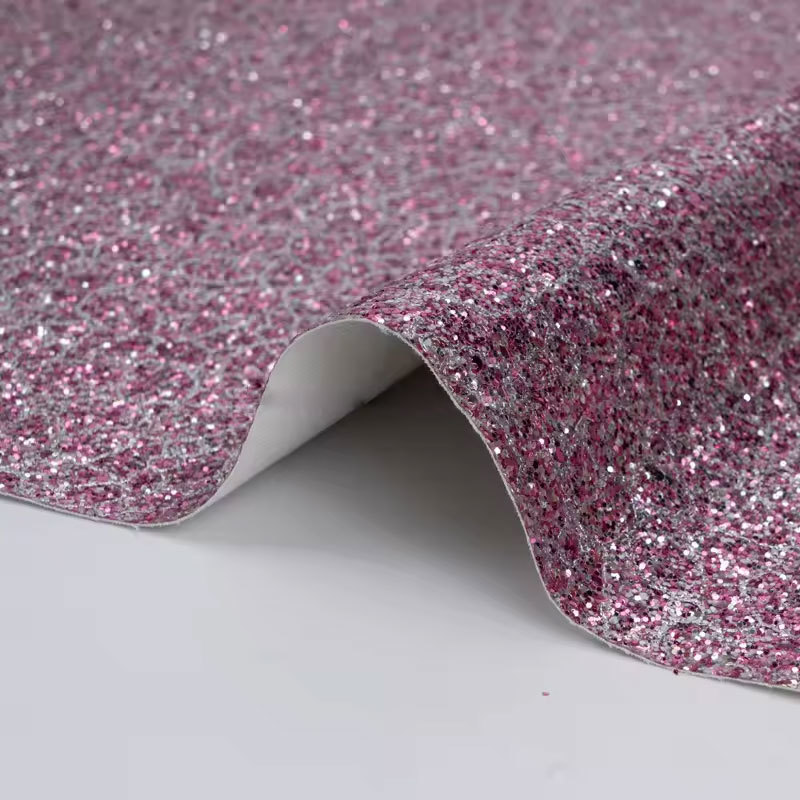 2024 New Arrival Synthetic Leather Glitter Faux Leather for Notebooks