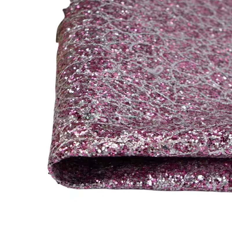 2024 New Arrival Synthetic Leather Glitter Faux Leather for Notebooks