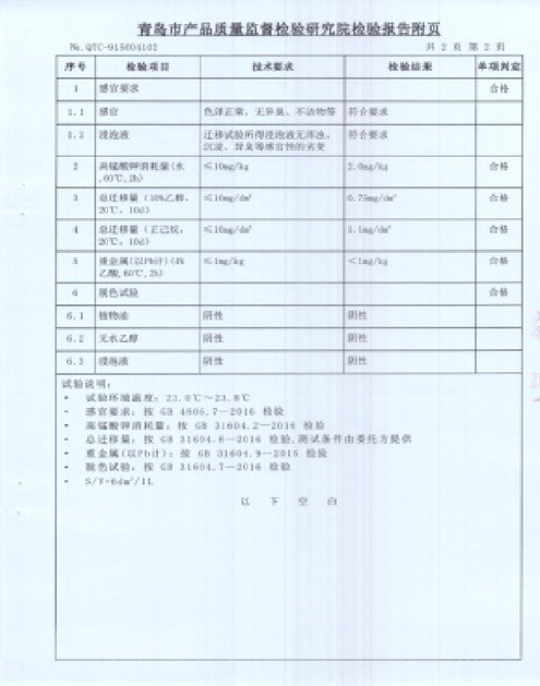 檢驗報告內頁1