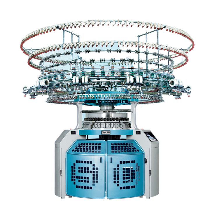 SC single jersey computerized 4/6 colors auto-stripper circular knitting machine