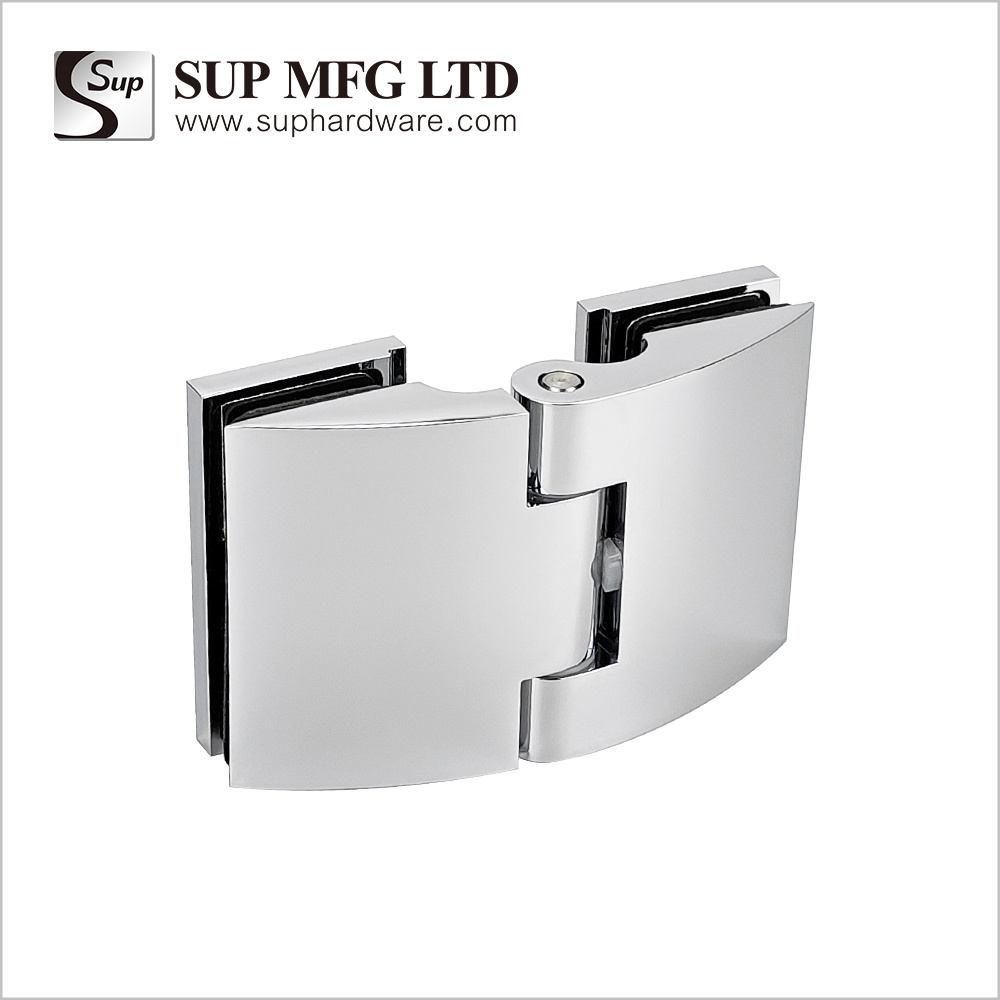 Folding glass door hinge glass to glass bi-fold shower hinge with cover GHWC102