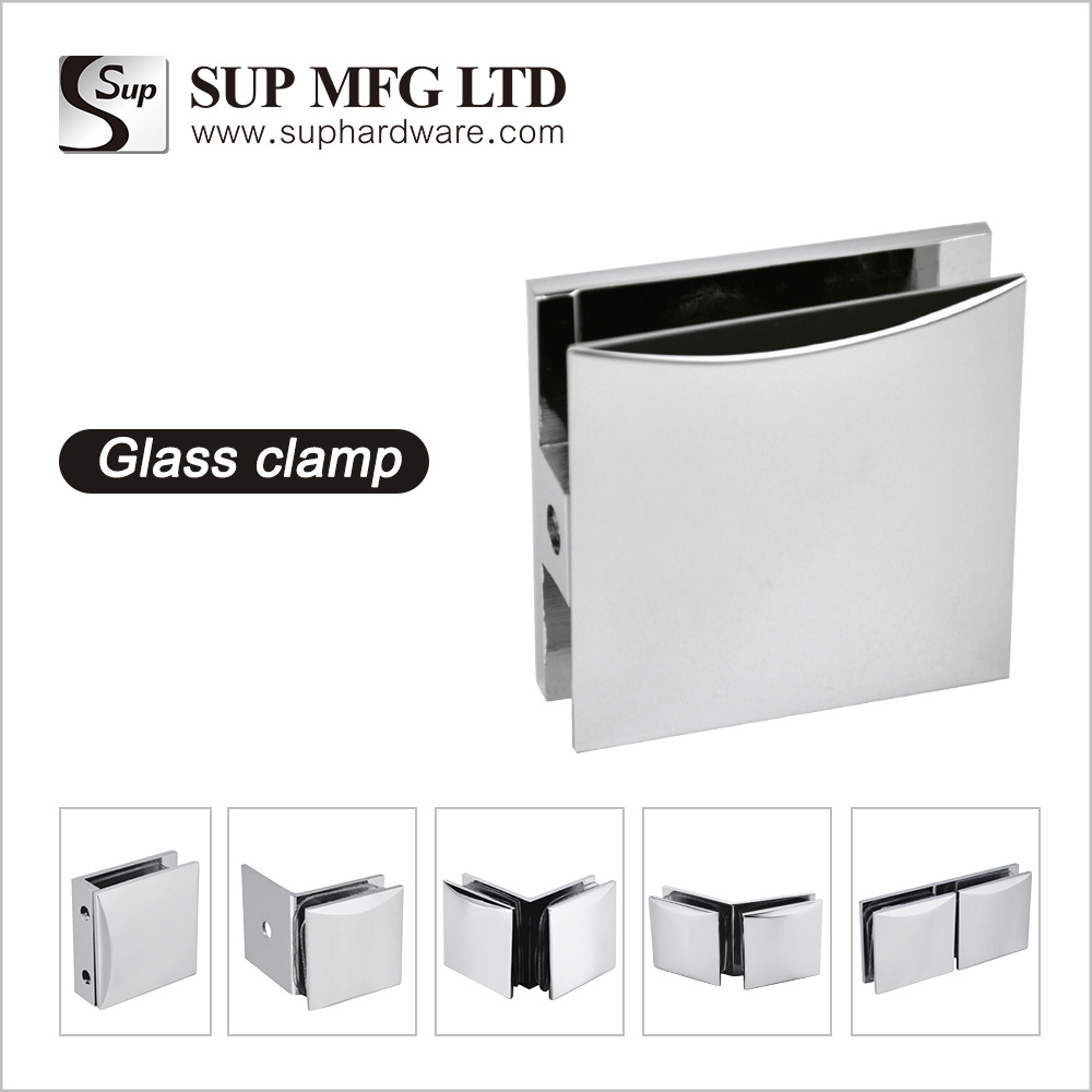 FC180 6-12mm glass connector brass glass door fixed clip glass clamp
