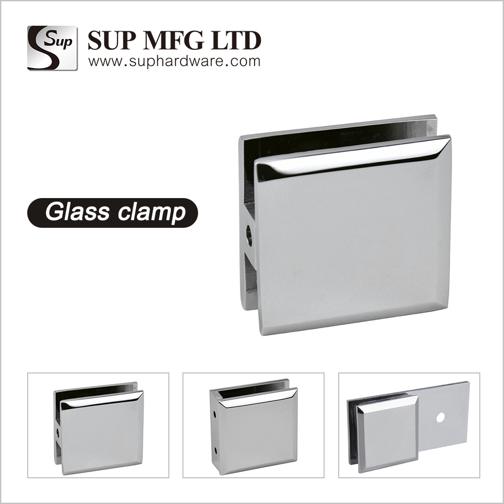 FC170 Shower door glass to wall brass clip  glass clamp fixing bracket