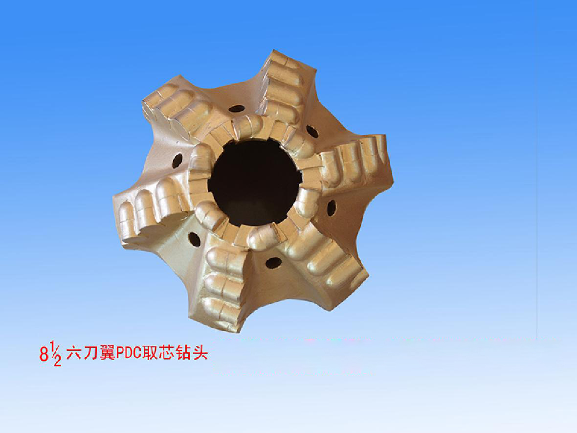 8 1/2 Six-tool-blade PDC Coring Bit