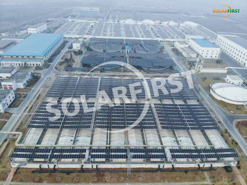 1.9MWp Flexible Mounting System-Sewage Disposal Plant Project in Zibo, Shandong