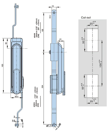 MS100-3S-Shanghai Shenghong|Industrial cabinet lock|Hinge|Handle ...