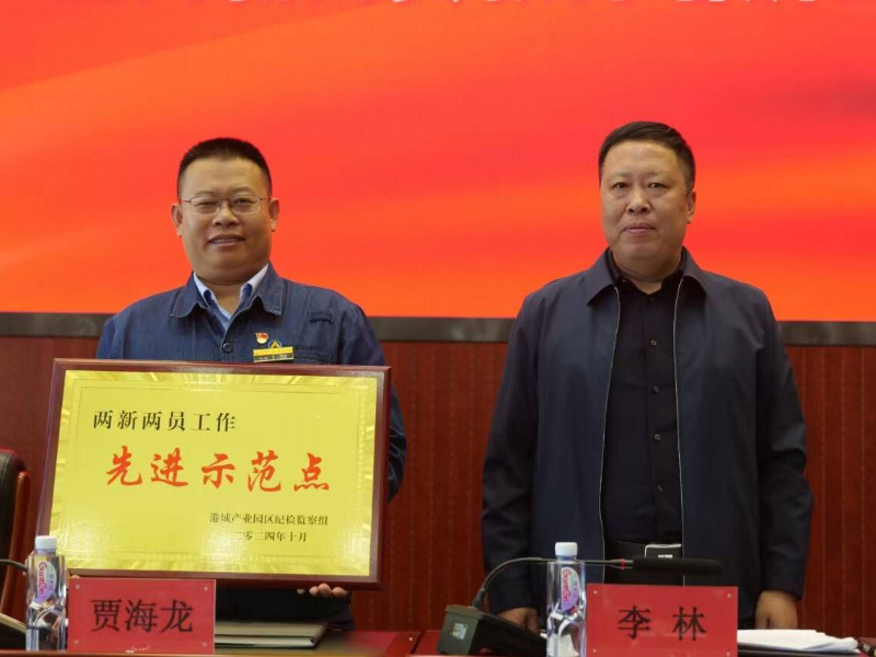 港城产业园区“纪廉入企”基层监督调研座谈会暨两新两员教育培训会在鑫海控股集团召开