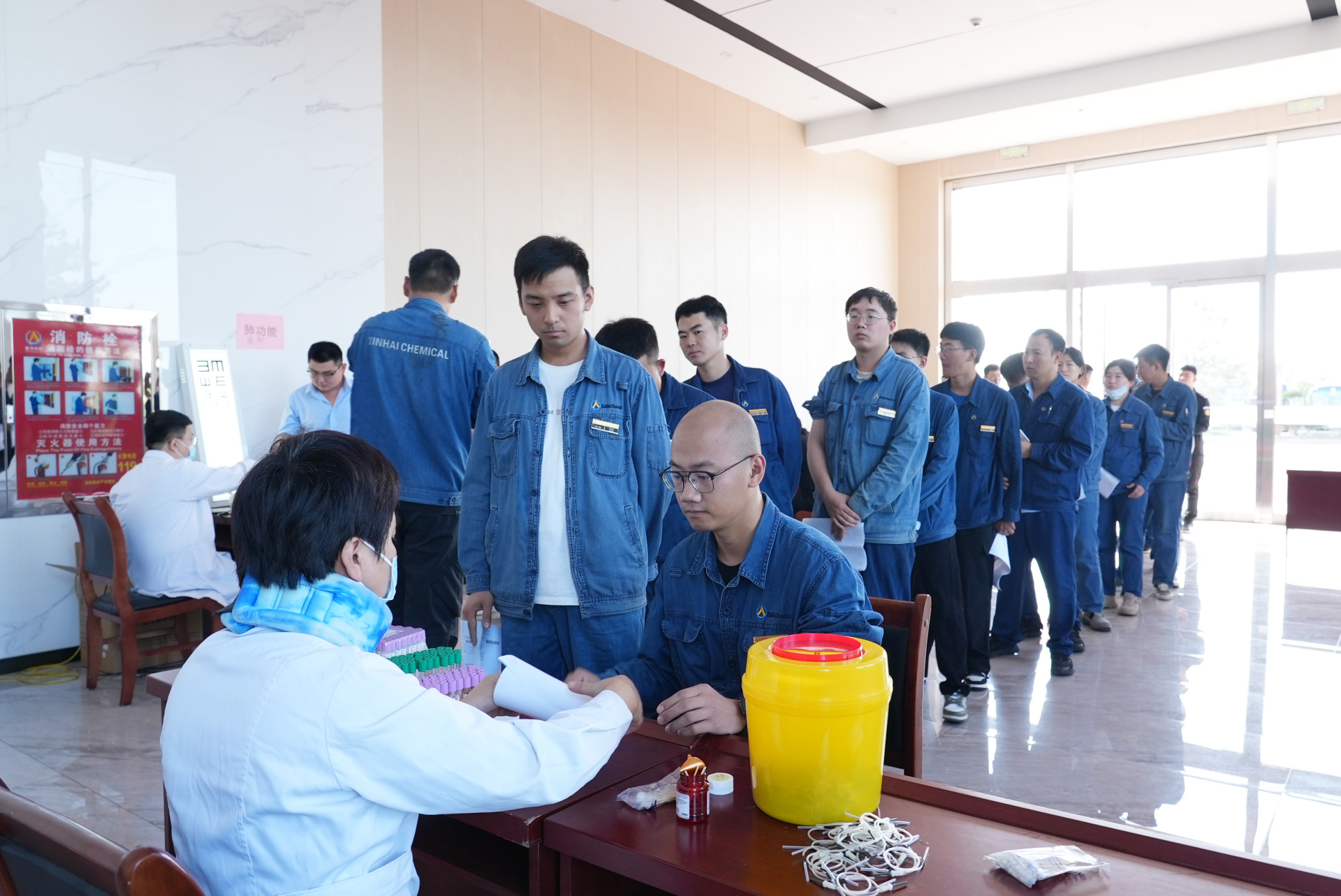 The company organizes health check-up activities for all employees