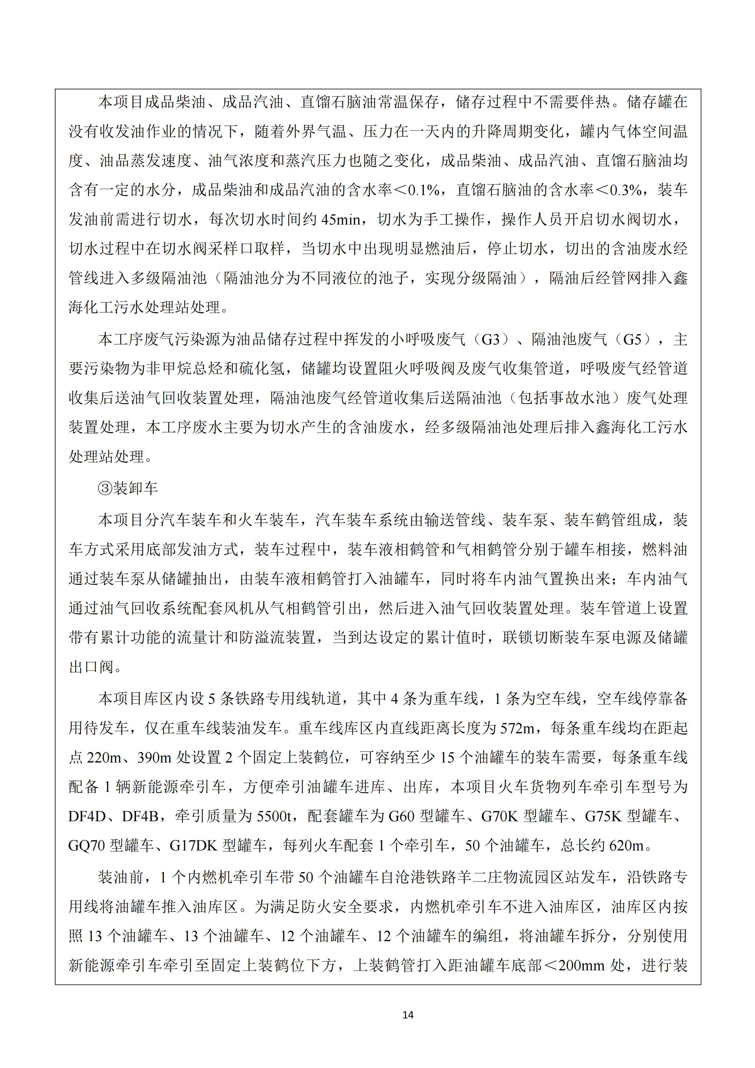 河北鑫海化工集团有限公司油品仓储中转项目项目验收