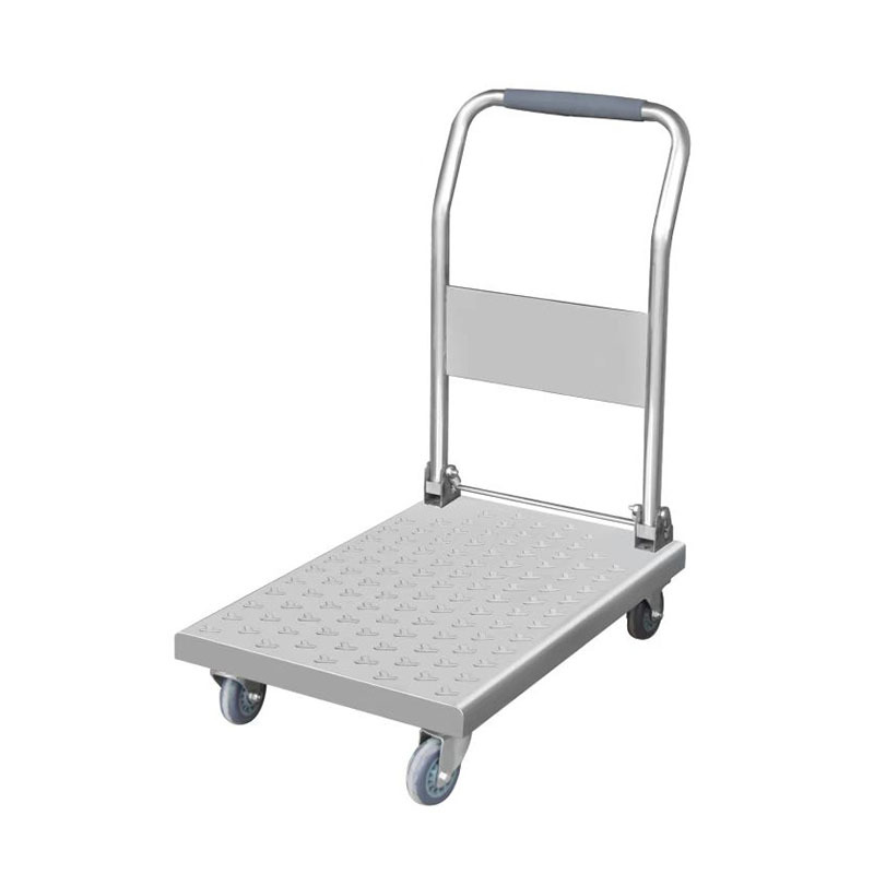 Stainless steel folding trolley