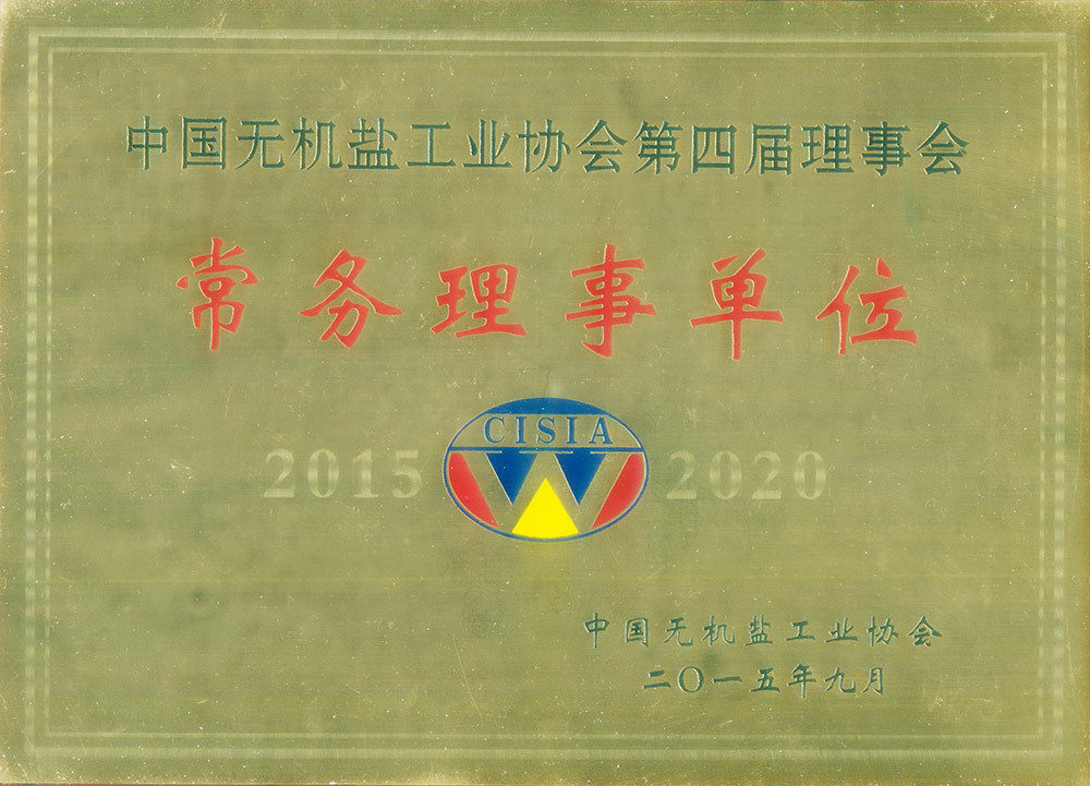 中國(guó)無(wú)機(jī)鹽工業(yè)協(xié)會(huì)第四屆理事會(huì)常務(wù)理事單位