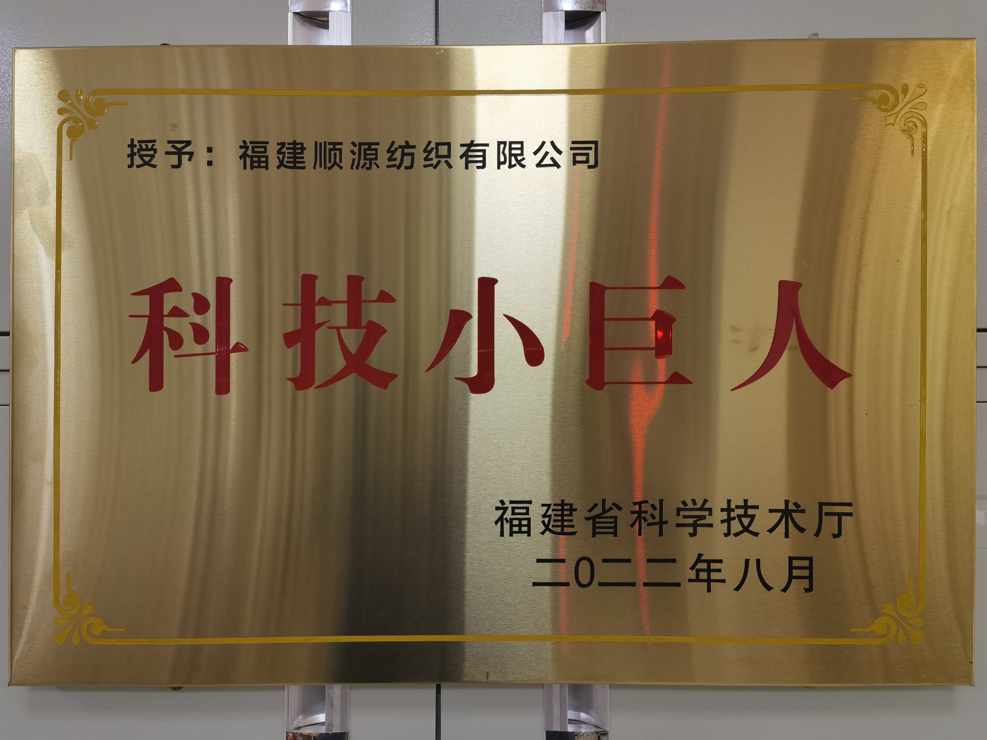 2022年榮獲福建省科技小巨人企業(yè)稱(chēng)號(hào)