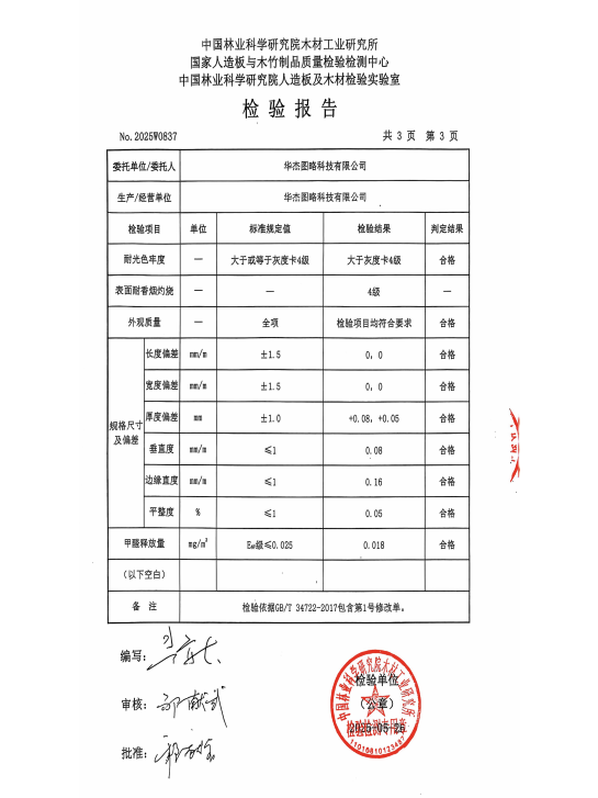 2025.4【浸渍胶膜纸饰面胶合板】检测报告
